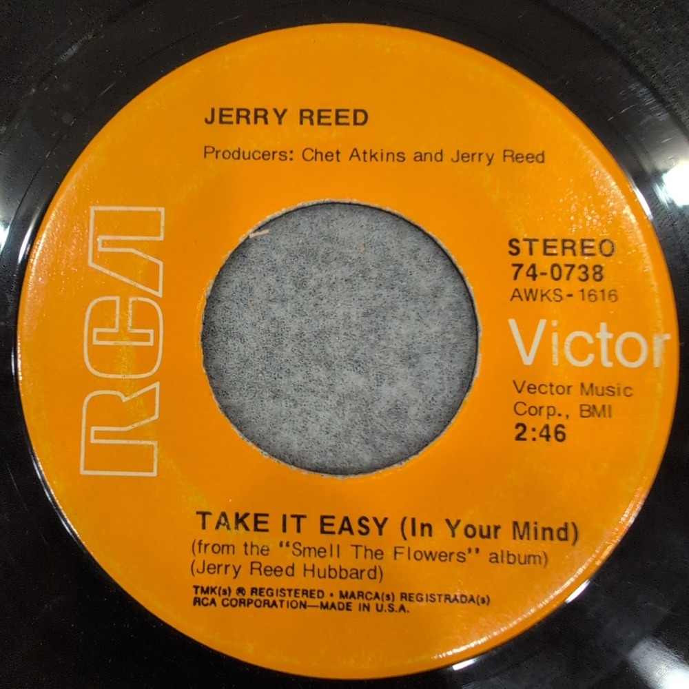 Jerry Reed Take It Easy Alabama Wild Man RCA Victor 45 RPM Vinyl Record 74-0738